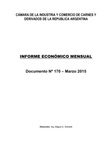 INFORME ECONÓMICO MENSUAL – Marzo 2015 Documento Nº 170