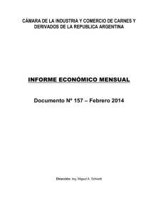 INFORME ECONÓMICO MENSUAL – Febrero 2014 Documento Nº 157