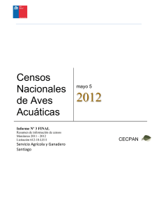 Censos Nacionales de Aves Acuáticas: Informe N°3