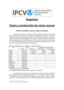 Informe Mensual de Faena y Producción Febrero 2008