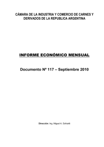 INFORME ECONÓMICO MENSUAL Documento Nº 117 – Septiembre 2010