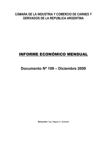 INFORME ECONÓMICO MENSUAL Documento Nº 109 – Diciembre 2009