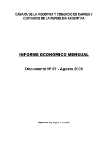INFORME ECONÓMICO MENSUAL Documento Nº 97 - Agosto 2008