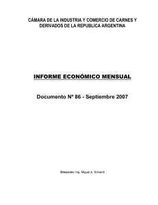 INFORME ECONÓMICO MENSUAL Documento Nº 86 - Septiembre 2007