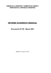 INFORME ECONÓMICO MENSUAL Documento Nº 80 - Marzo 2007
