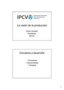 La visión de la producción Conceptos a desarrollar Arturo Llavallol Presidente