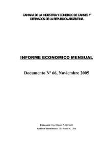 Documento Nº 66, Noviembre 2005 INFORME ECONOMICO MENSUAL