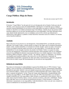 Public Charge Fact Sheet 2011 SPANISH