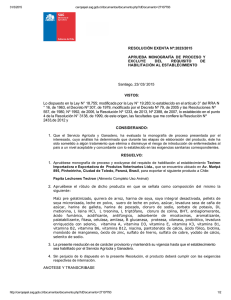 RESOLUCIÓN EXENTA Nº:2023/2015 APRUEBA  MONOGRAFÍA  DE  PROCESO  Y EXCLUYE  DEL 