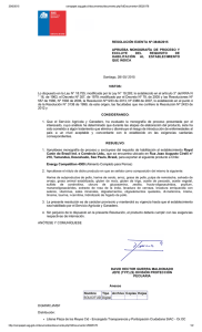 RESOLUCIÓN EXENTA Nº:3846/2015 APRUEBA  MONOGRAFÍA  DE  PROCESO  Y EXCLUYE  DEL 