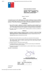 RESOLUCIÓN EXENTA Nº:5972/2015 APRUEBA  MONOGRAFÍA  DE  PROCESO  Y EXCLUYE  DEL 