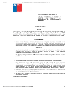 RESOLUCIÓN EXENTA Nº:9230/2015 APRUEBA  MONOGRAFÍA  DE  PROCESO  Y EXCLUYE  DEL 