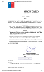 RESOLUCIÓN EXENTA Nº:5271/2015 APRUEBA  MONOGRAFÍA  DE  PROCESO  Y EXCLUYE  DEL 