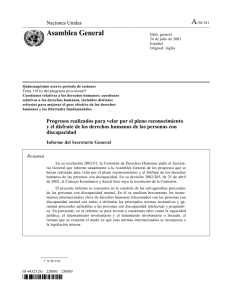 Inf SecretarioGeneral DerechosHumanosDiscapacidad 2003