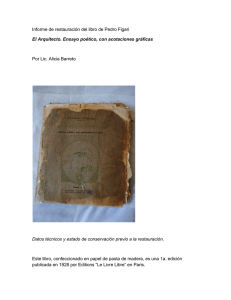 Informe de restauración del libro de Pedro Figari: El Arquitecto