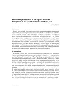 Conservación para la muestra "El otro Figari: el Arquitecto. Retrospectiva de Juan Carlos Figari Castro