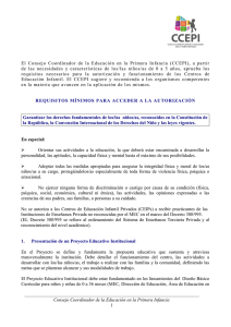 Requisitos - Autorización de Centros - CCEPI