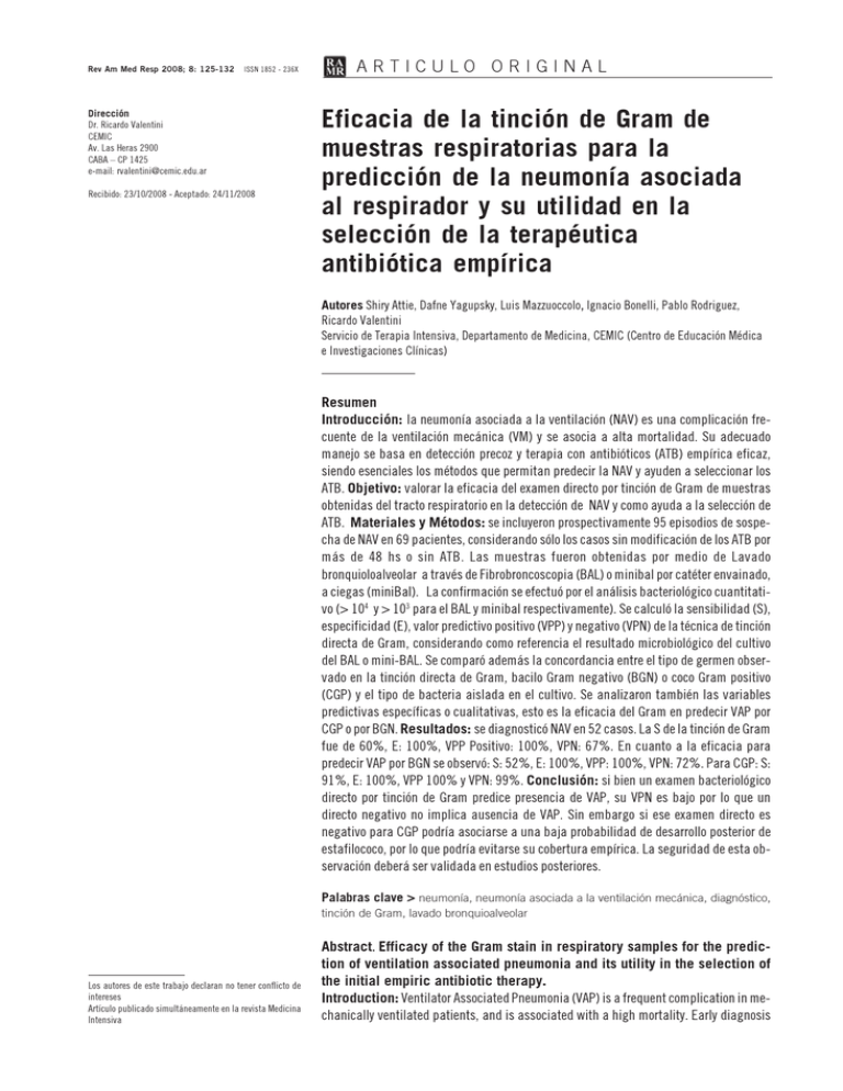 Pag 125 Eficacia De La Tinci N De Gram De Muestras Respiratorias