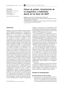 Pag. 151 - C ncer de pulm n, actualizaci n de su diagn stico y tratamiento. Aporte de las Gu as del ACCP