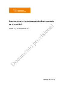 AEHH: Documento provisional del II Consenso español sobre tratamiento de la hepatitis C