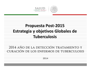 Propuesta Post 2015: Estrategia y objetivos globales de la Tuberculosis