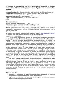5.   Proyecto   de   investigación ... psicosociales. Estudios en Uruguay, el caso del Departamento de Tacuarembó –