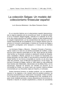 La colección Selgas: Un modelo del coleccionismo finisecular español