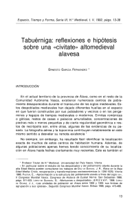 alavesa Tabuérniga: reflexiones e hipótesis sobre una «civitate» altomedieval