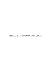 LENGUA Y LITERATURA CATALANAS