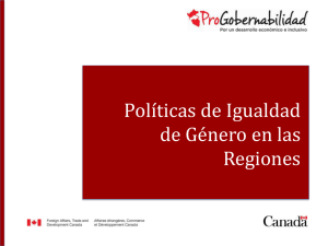 PPT - Políticas de igualdad de género en las regiones