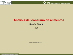 Análisis del consumo de alimentos Ramón Díaz V. IEP