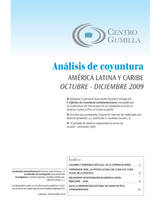 Análisis de coyuntura AMÉRICA LATINA Y CARIBE OCTUBRE - DICIEMBRE 2009