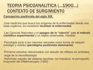 TEORIA PSICOANALITICA (…1900…)CONTEXTO DE SURGIMIENTO - completo