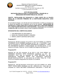 Ministerio de Educación Nacional NIT 890.701.795-4 INSTITUCIÓN EDUCATIVA LICEO NACIONAL