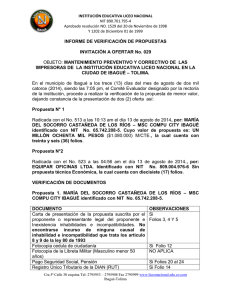 EVALUACION INV. 029 MANTENIMIENTO DE IMPRESORAS 2014 15-ago-14