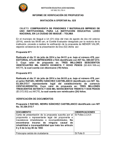 EVALUCION INV. 025 COMPRAVENTA DE PENDONES Y MATERIALES IMPRESO AGOSTO 2014 01-ago-14