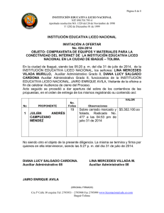 ACTA CIERRE INV. 024 COMPRA EQUIPO Y MATERIALES CONECTIVIDAD JULIO 2014 31-jul-14