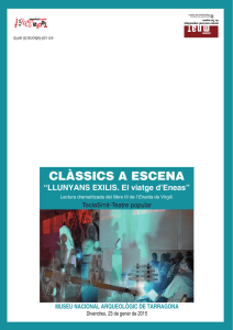 CLÀSSICS A ESCENA “LLUNYANS EXILIS. El viatge d’Eneas” TeclaSmit-Teatre popular
