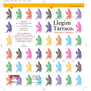 Díptic Llegim Tàrraco. Abril-maig 2010
