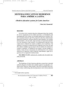 SISTEMAS EDUCATIVOS MODERNOS PARA AMÉRICA LATINA «Modern education systems for Latin America»