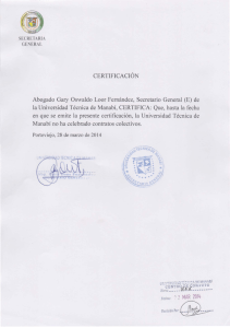 CERTIFICACIÓN Abogado  Gary  Oswaldo  Loor Femández,  Secretario ... la Universidad Técnica de Manabí