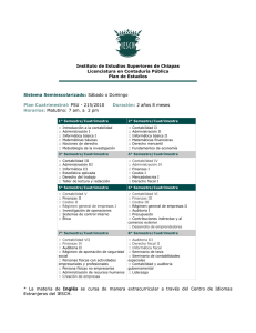 Instituto de Estudios Superiores de Chiapas Licenciatura en Contaduría Pública