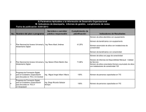 Ver Indicadores de desempeño, metas e informes de gestión, cumplimiento de metas - Publicado 05/01/2013