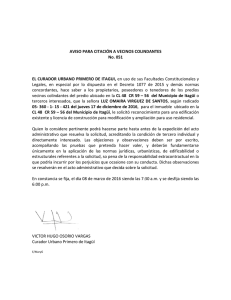AVISO 051 - Radicado 15-421 Luz Omaira Virguez de Santos
