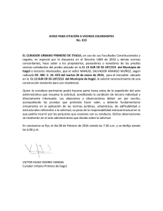 AVISO 019 - Radicado 16-023 Manuel Salvador Arango Muñoz