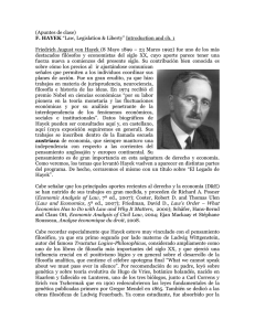 F. Hayek "Law, Legislation and Liberty" Introduction and ch. 1