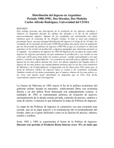 Distribución del Ingreso en Argentina: Período 1980-1998: Dos Décadas, Dos Modelos