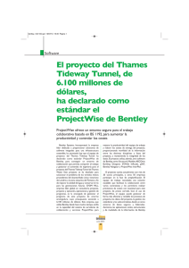 El proyecto del Thames Tideway Tunnel ha declarado como estándar el ProjectWise de Bentley