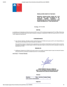 Modifica resolución N° 5023 de 8 de julio de 2014, que autorizó al sr. Ricardo Muñoz Barriga, la internación de aves exóticas para fines de mascota y uso deportivo