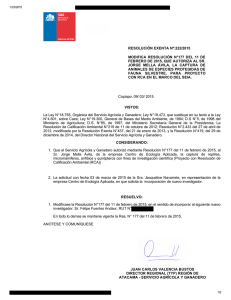 Modifica resolución N° 177 del 11 de febrero de 2015, que autoriza al sr. Jorge Mella Ávila, la captura de animales de especies protegidas de fauna silvestre, para proyecto con RCA en el marco del SEIA
